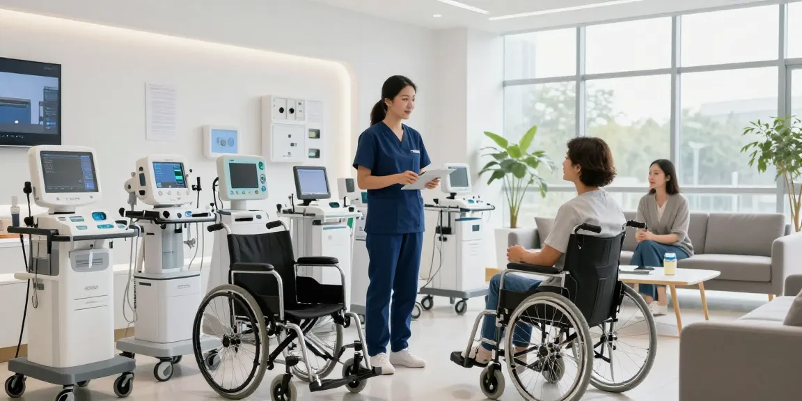 Engaging scene showing how to sell medical equipment near me in a modern showroom.